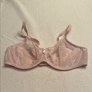 Chantelle Soft Pink Sheer Bra SZ 36DD